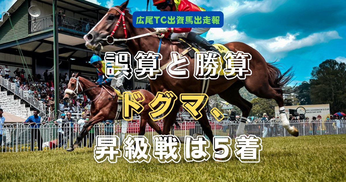 誤算と勝算　ドグマ、昇級戦は5着